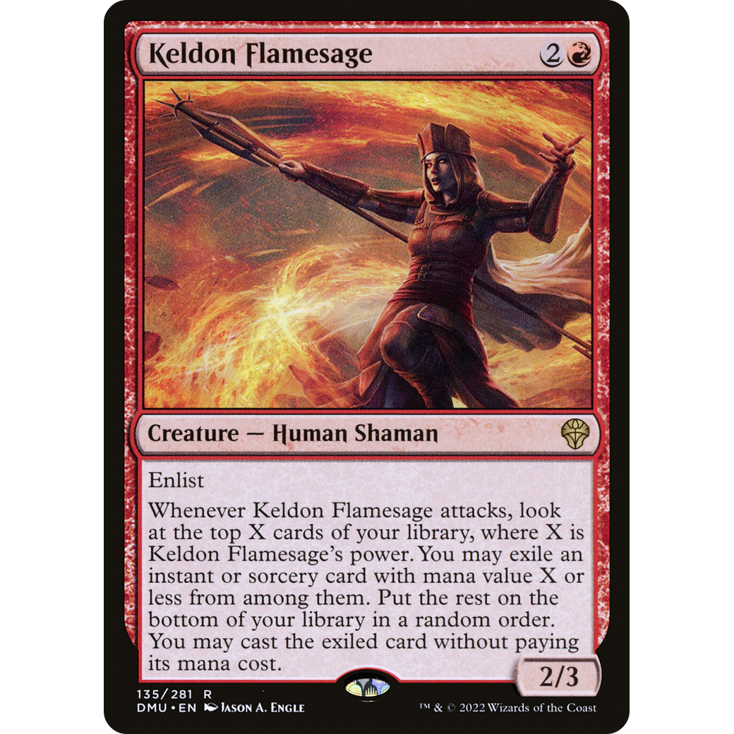 Keldon Flamesage (DMU-135) - Dominaria United Foil