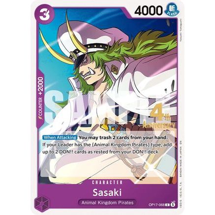 Sasaki (OP17-068) - The World's Strongest Warriors Release Event Cards
