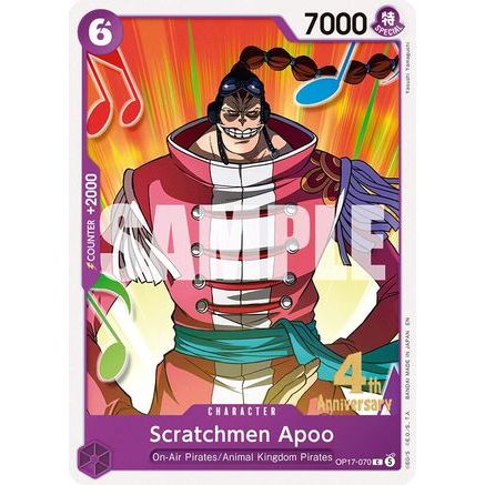 Scratchmen Apoo (OP17-070) - The World's Strongest Warriors Release Event Cards