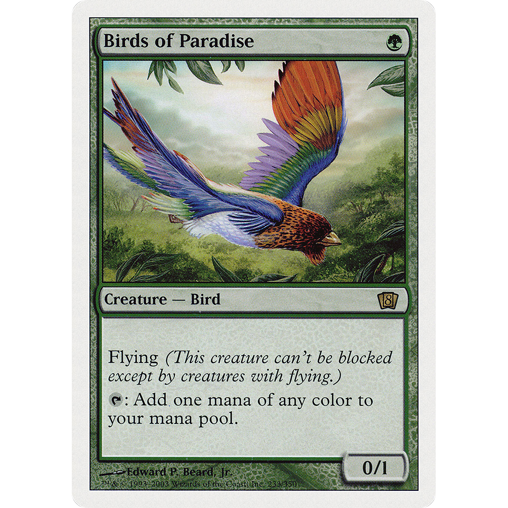 Birds of Paradise (8ED-233) - 8th Edition Foil