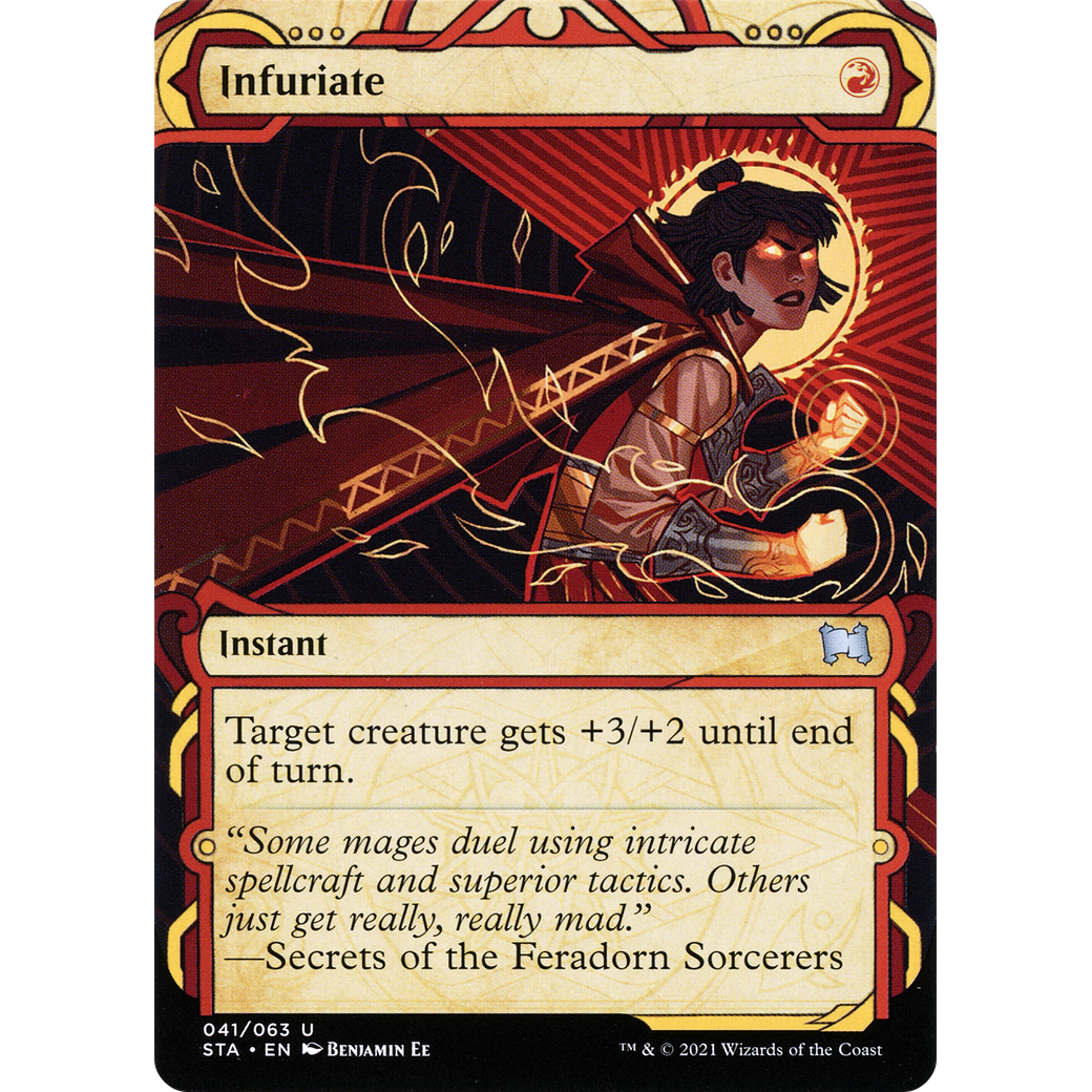 Infuriate (STA-041) - Strixhaven Mystical Archive: (Showcase) (Borderless) Foil
