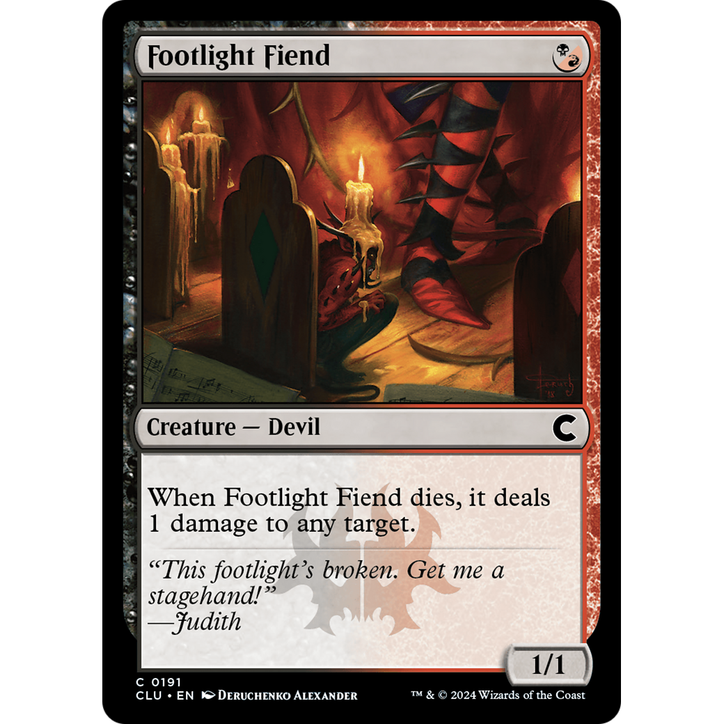 Footlight Fiend (CLU-191) - Ravnica: Clue Edition