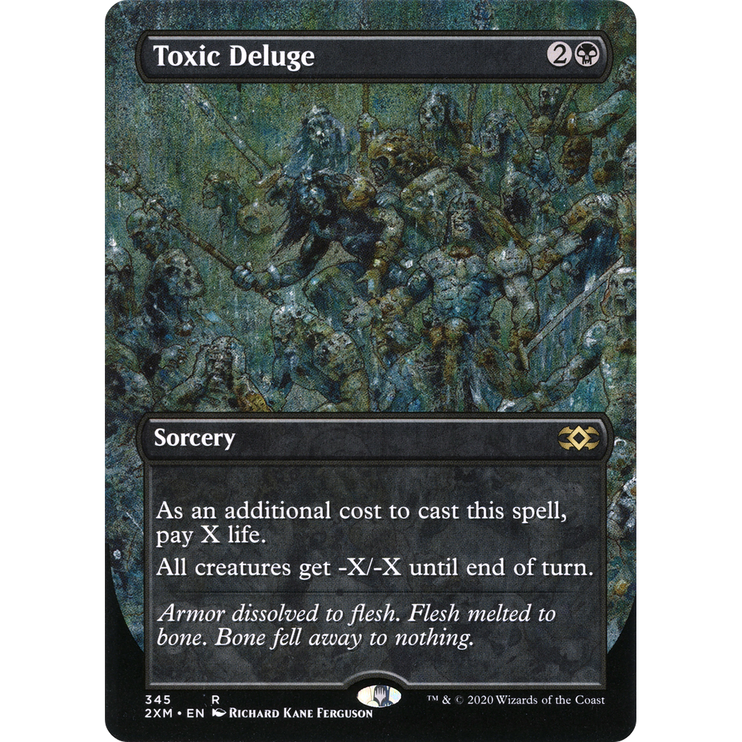 Toxic Deluge (Borderless) (2XM-345) - Double Masters (Borderless) Foil