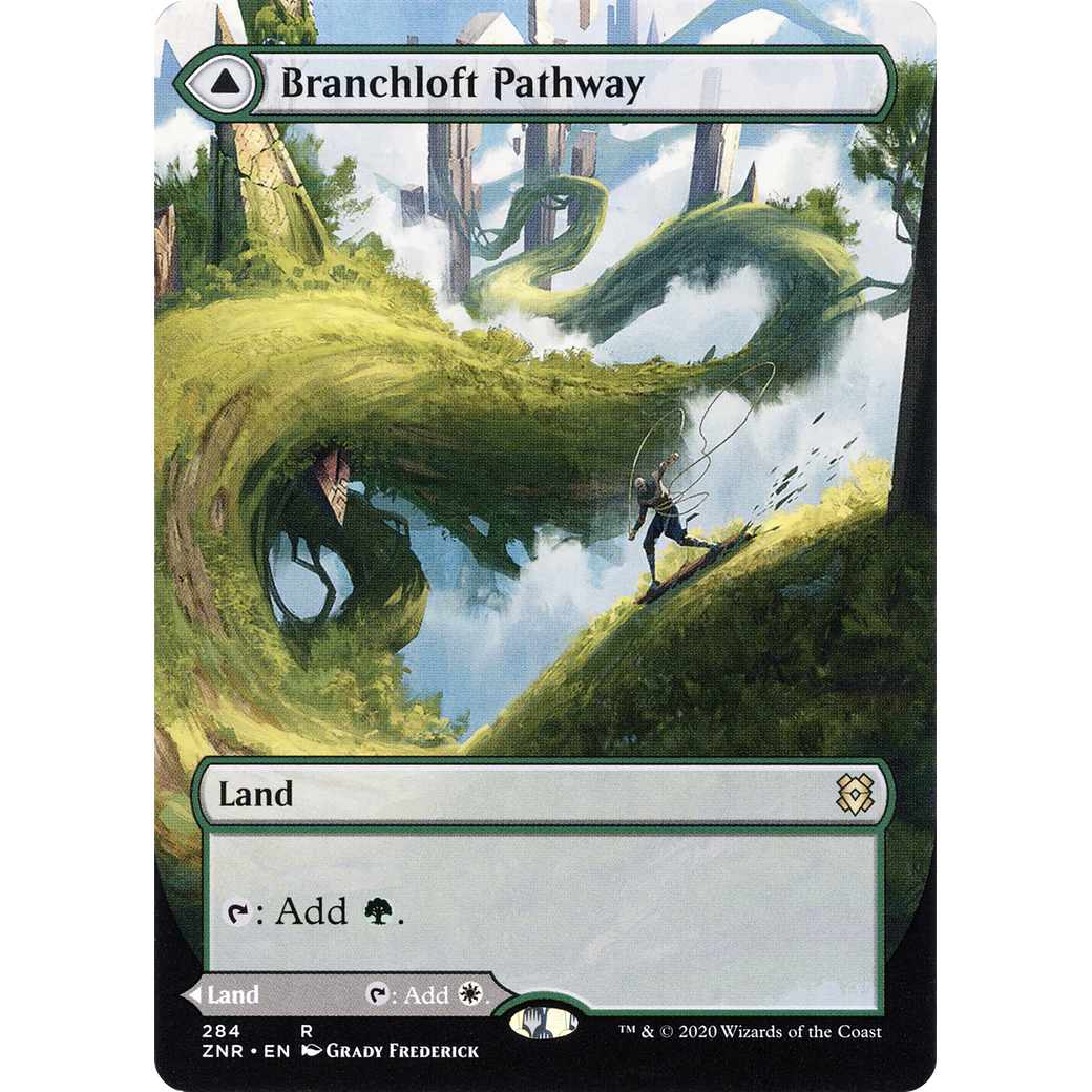Branchloft Pathway (Borderless) (ZNR-284) - Zendikar Rising: (Showcase) (Borderless) Foil