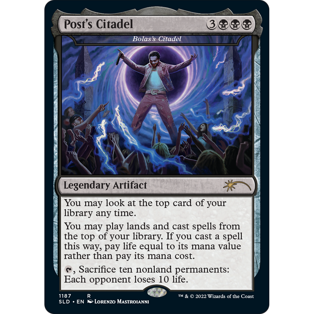 Post's Citadel - Bolas's Citadel (Post Malone) (SLD-1187) - Secret Lair Drop / Post's Citadel