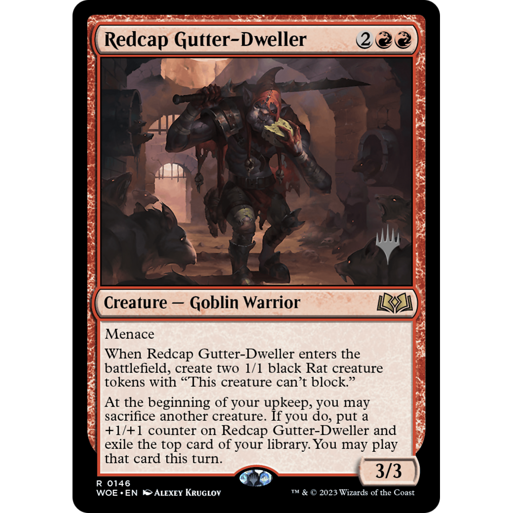 Redcap Gutter-Dweller (PPWOE-146P) - Wilds of Eldraine Promos Foil