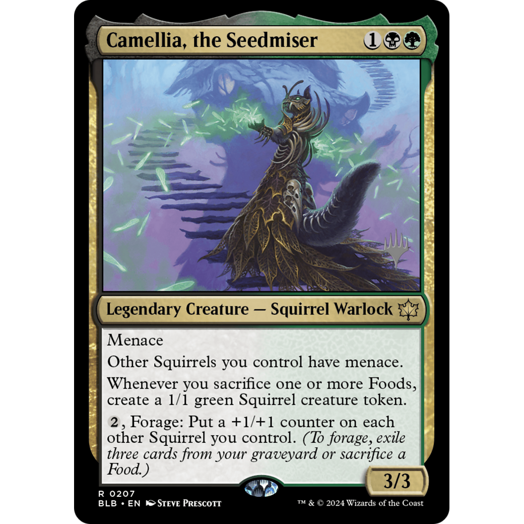 Camellia, the Seedmiser (PPBLB-207P) - Bloomburrow Promos Foil