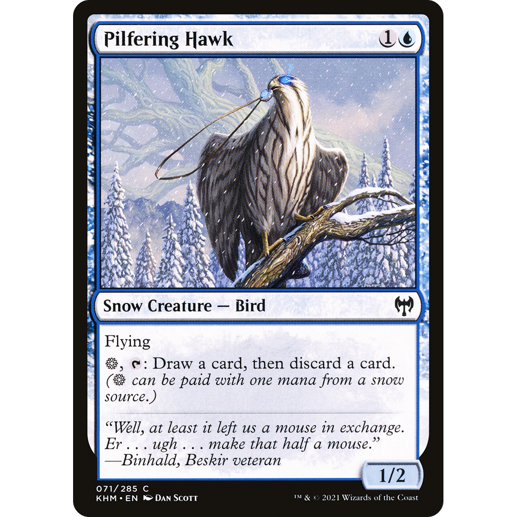 Pilfering Hawk (KHM-071) - Kaldheim: (snow)