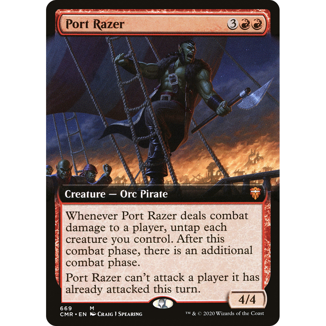 Port Razer (Extended Art) (CMR-669) - Commander Legends: (Extended Art) Foil