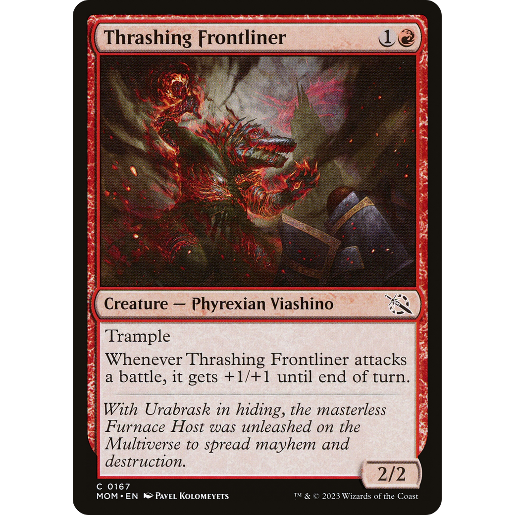 Thrashing Frontliner (MOM-167) - March of the Machine Foil