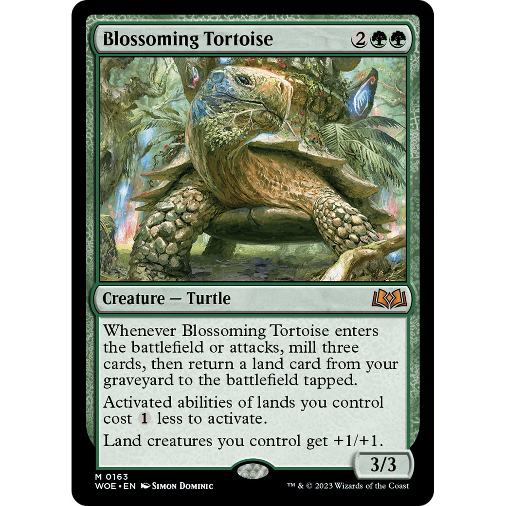Blossoming Tortoise (WOE-163) - Wilds of Eldraine