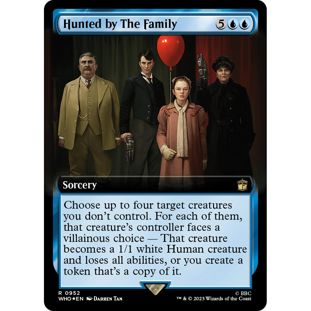 Hunted by The Family (Extended Art) (Surge Foil) (WHO-952) - Doctor Who: (Extended Art) Foil