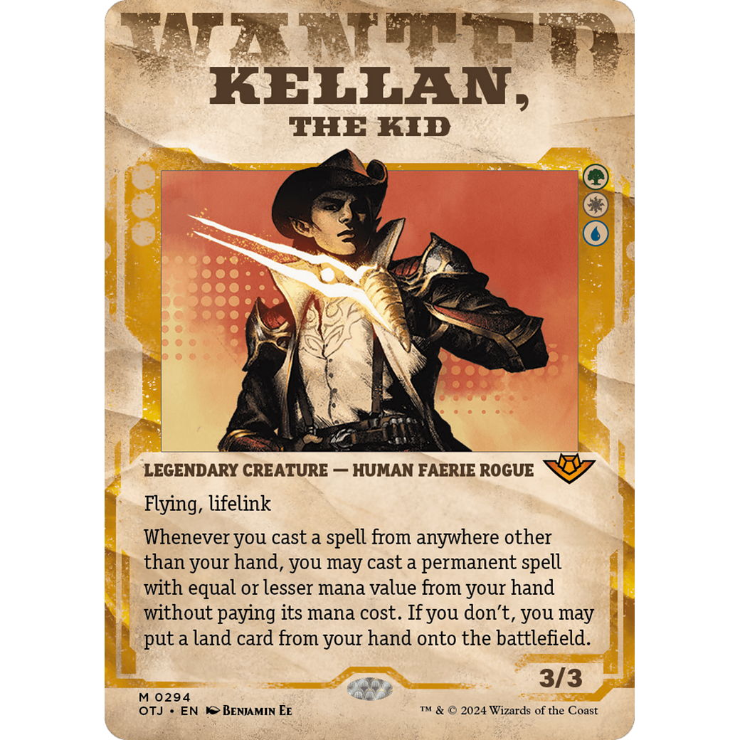 Kellan, the Kid (OTJ-294) - Outlaws of Thunder Junction: (Showcase) (Borderless) Foil