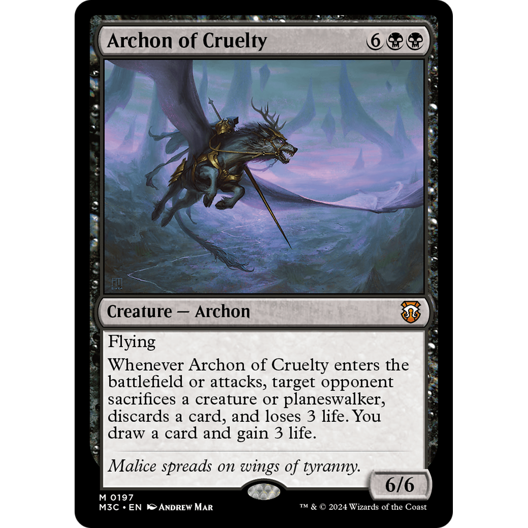 Archon of Cruelty (M3C-197) - Modern Horizons 3 Commander Foil