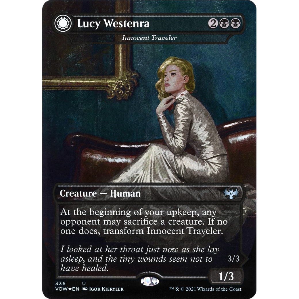 Lucy Westenra - Innocent Traveler (VOW-336) - Innistrad: Crimson Vow: (Double Faced Transform) (Borderless)
