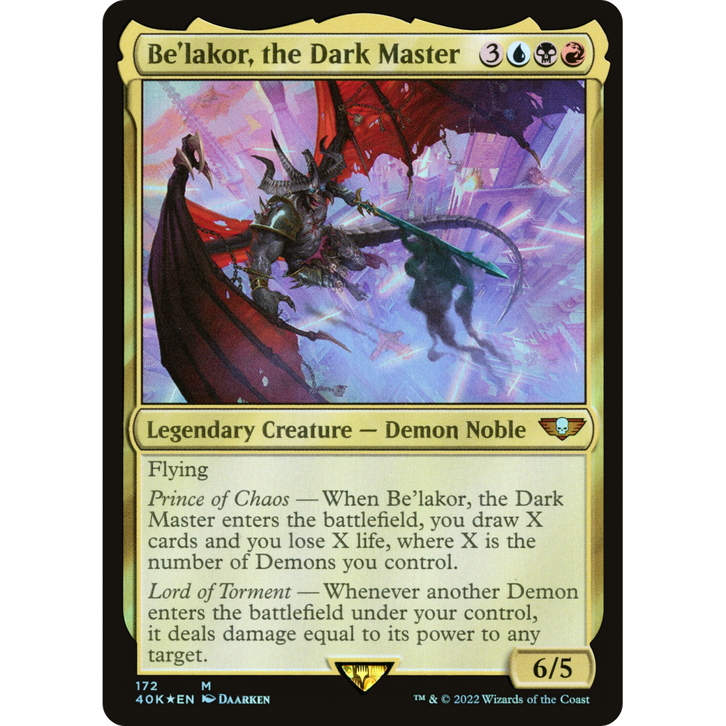 Be'lakor, the Dark Master (40K-172) - Warhammer 40,000 Commander Foil