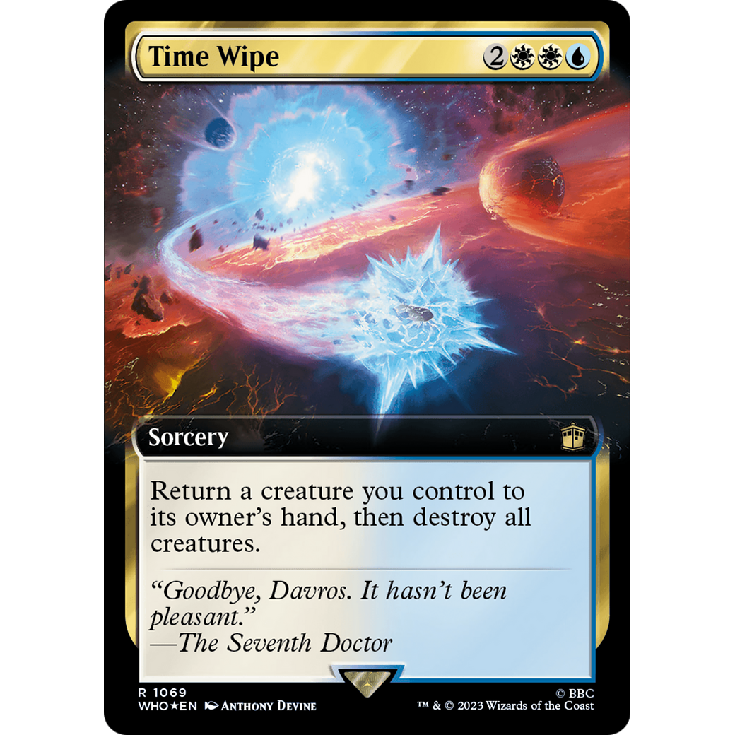 Time Wipe (Extended Art) (Surge Foil) (WHO-1069) - Doctor Who: (Extended Art) Foil