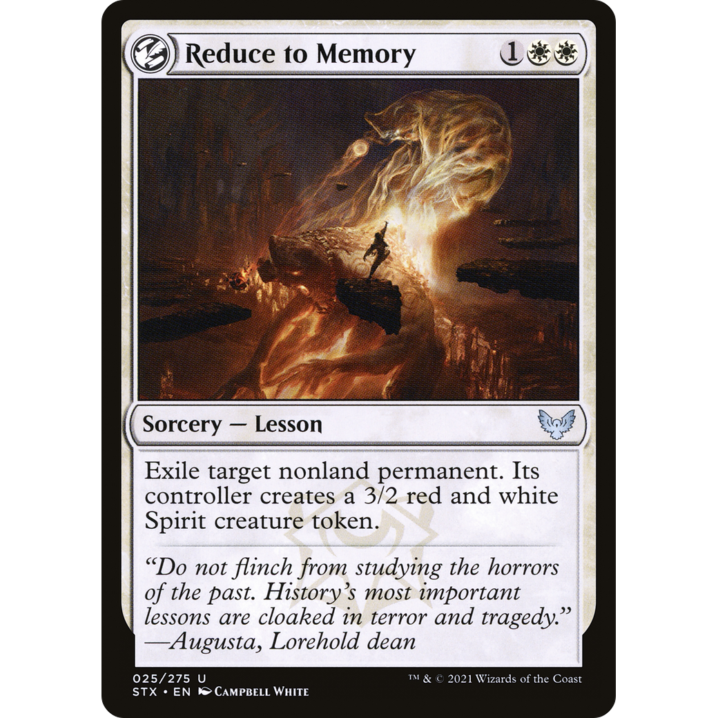 Reduce to Memory (STX-025) - Strixhaven: School of Mages: (lesson)