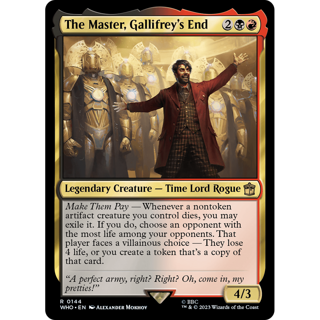 The Master, Gallifrey's End (WHO-144) - Doctor Who