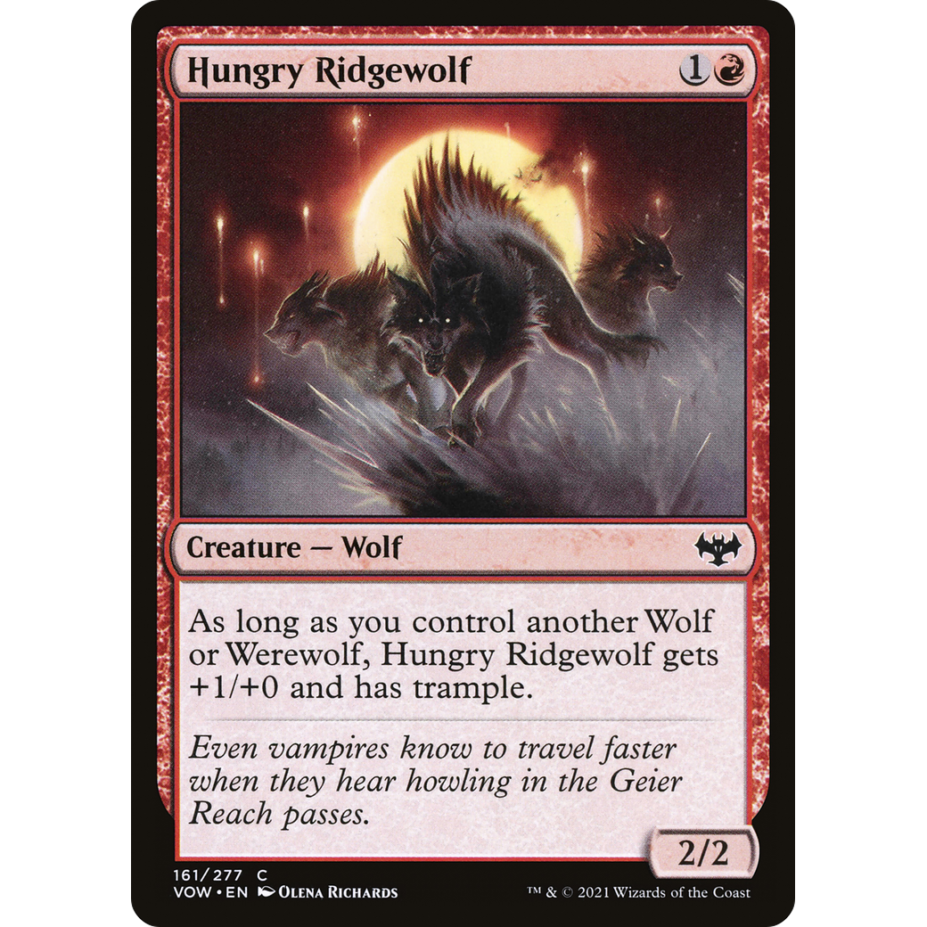 Hungry Ridgewolf (VOW-161) - Innistrad: Crimson Vow Foil