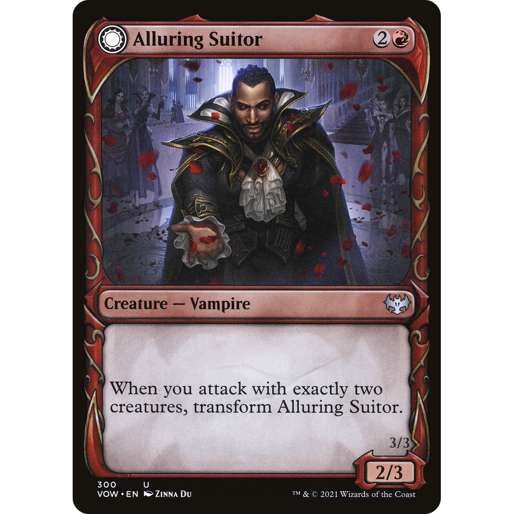 Alluring Suitor (Showcase) (VOW-300) - Innistrad: Crimson Vow: (Showcase, Double Faced Transform) Foil
