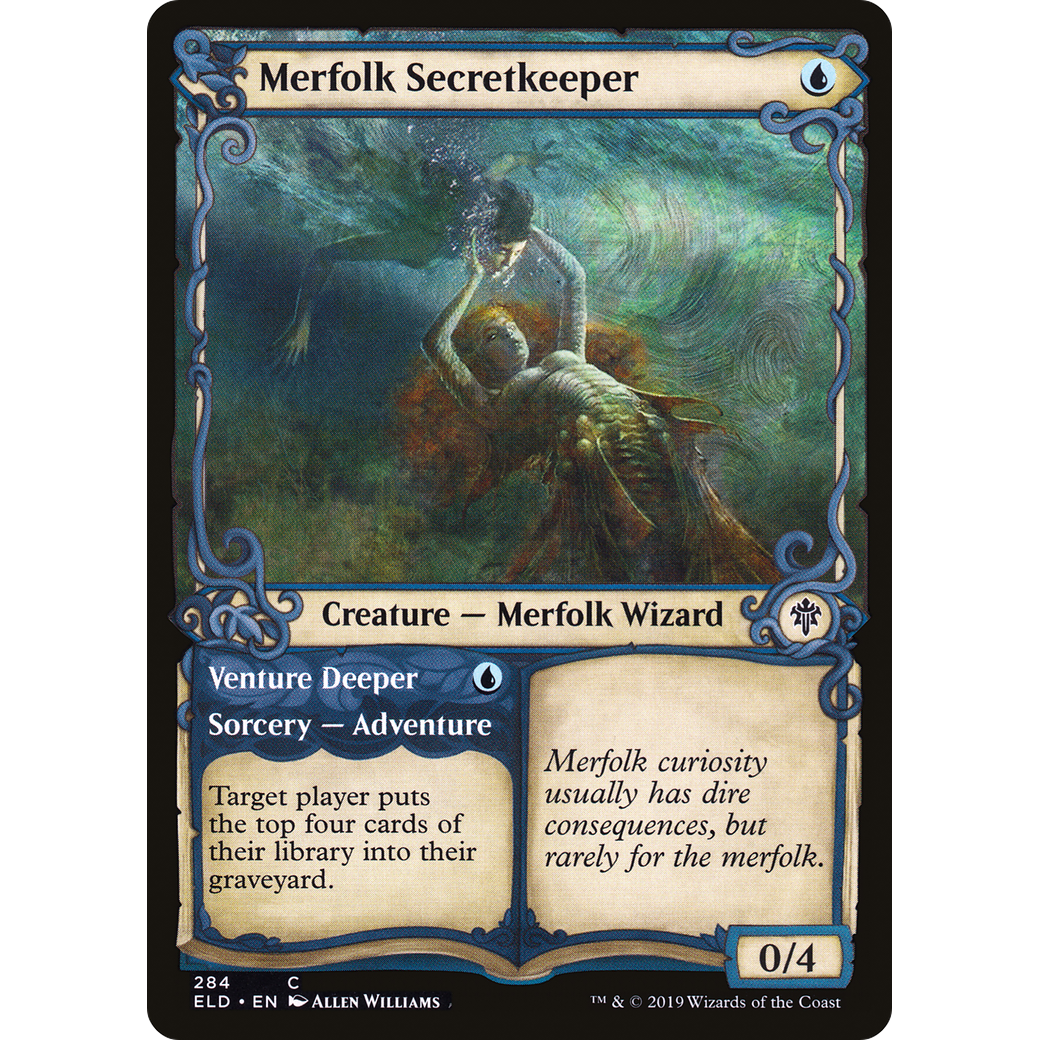 Merfolk Secretkeeper (Showcase) (ELD-284) - Throne of Eldraine: (Showcase) Foil