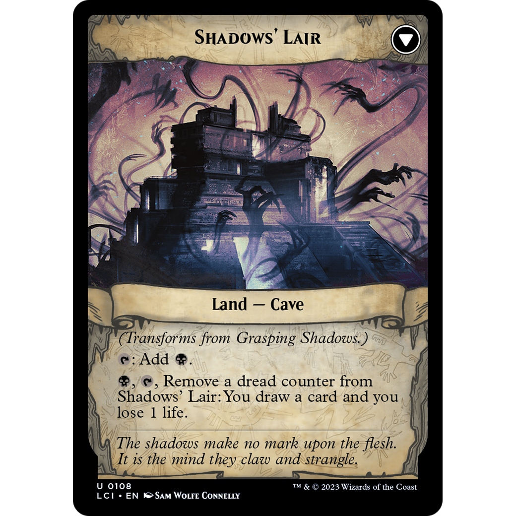Grasping Shadows // Shadows' Lair (LCI-108) - The Lost Caverns of Ixalan Foil