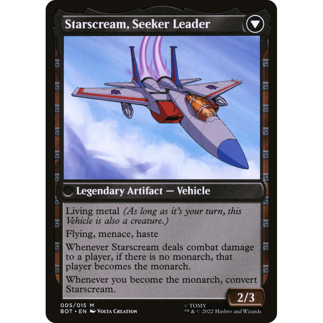 Starscream, Power Hungry (BOT-005) - Transformers: (convertdfc) Foil