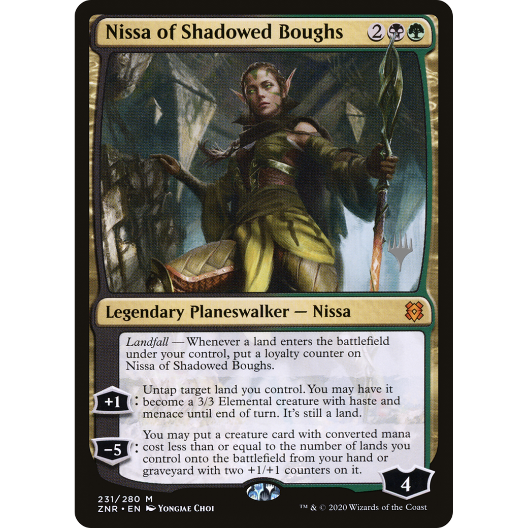 Nissa of Shadowed Boughs (PPZNR-231) - Zendikar Rising Promos Foil