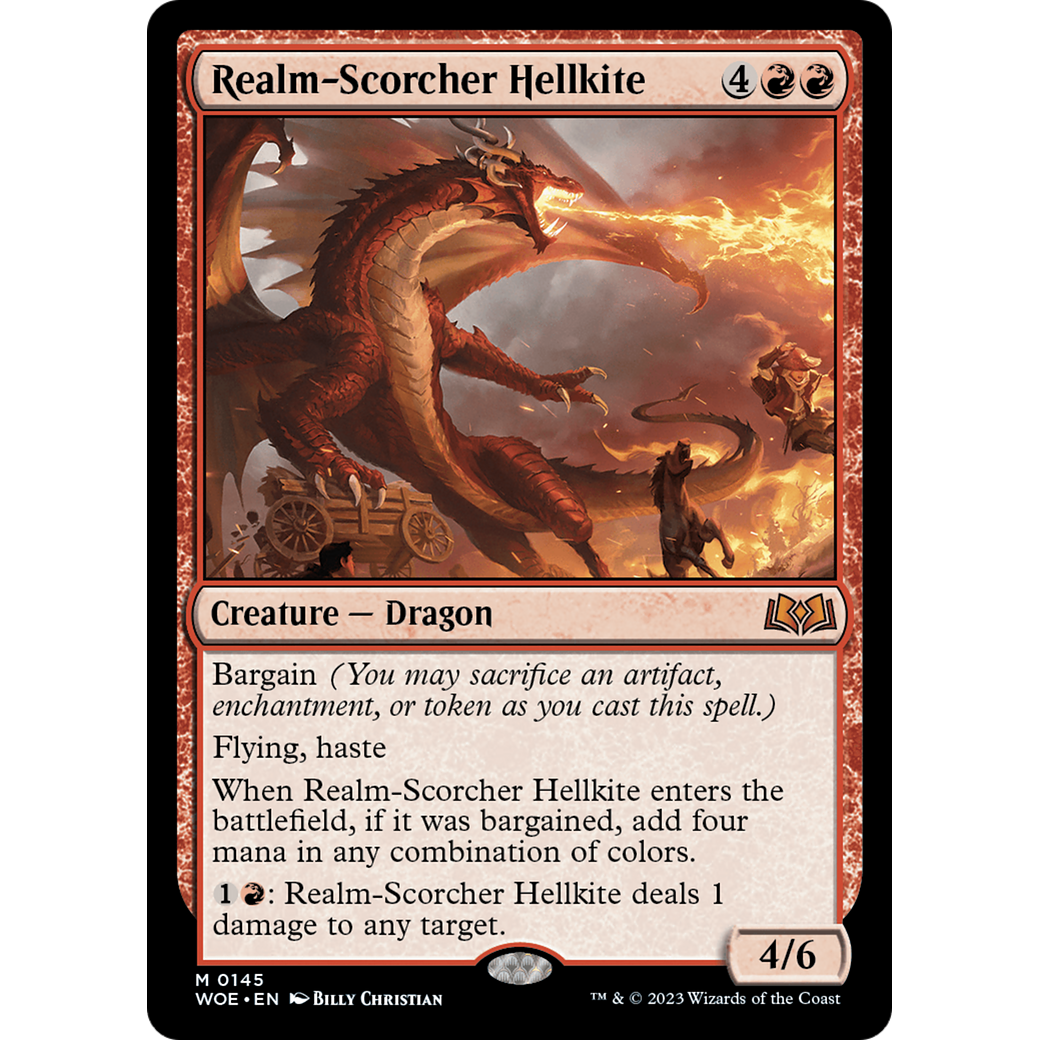 Realm-Scorcher Hellkite (WOE-145) - Wilds of Eldraine