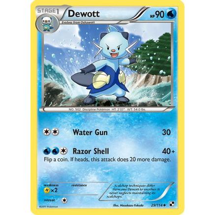 Dewott (29) 29/114 - Black and White Reverse Holofoil
