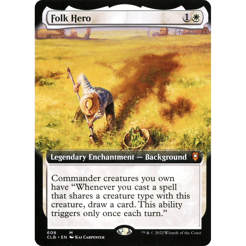 Folk Hero (CLB-608) - Commander Legends: Battle for Baldur's Gate: (Extended Art) Foil