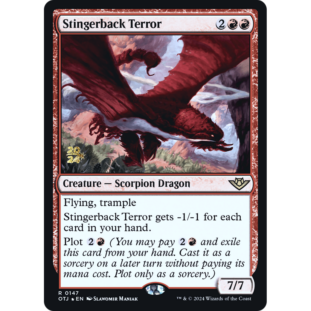 Stingerback Terror (PRE-147S) - Outlaws of Thunder Junction Promos Foil