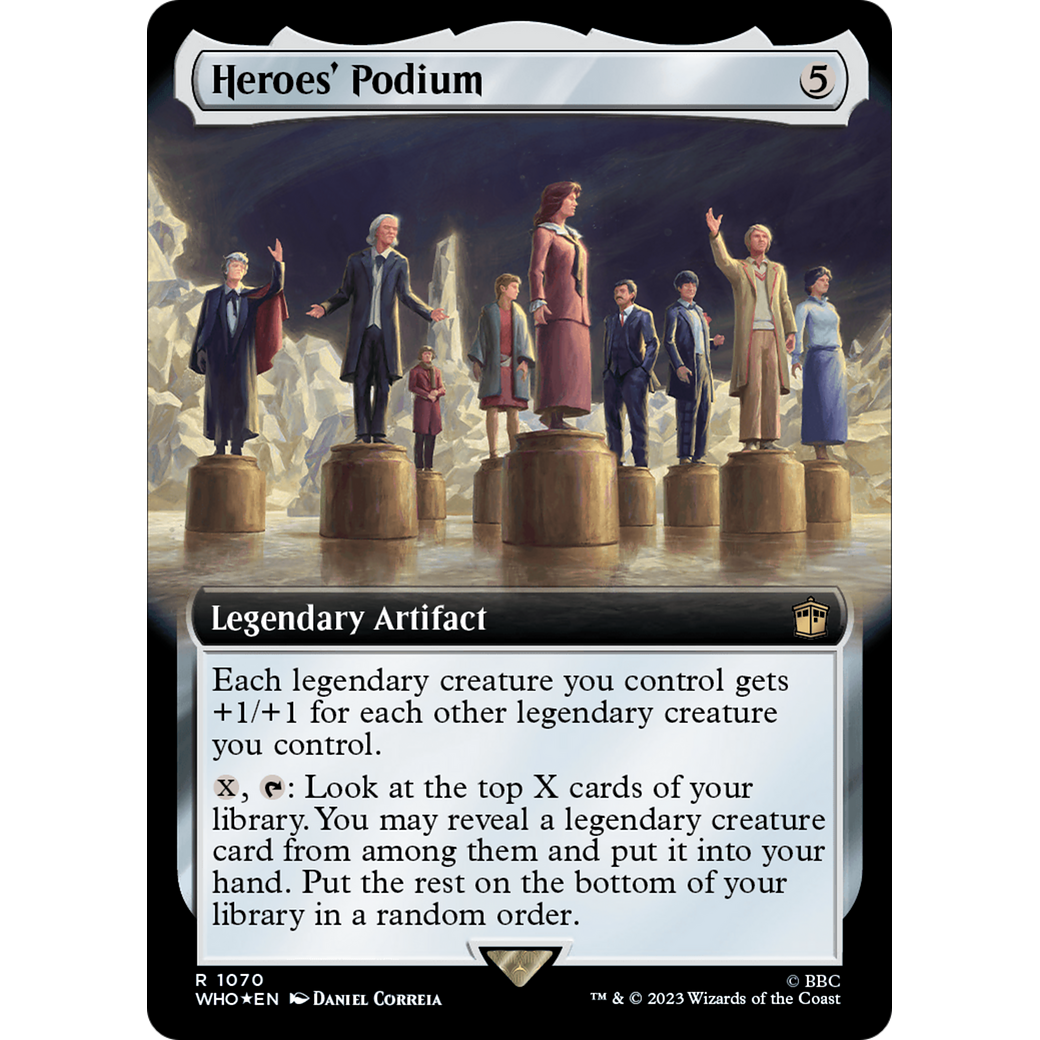 Heroes' Podium (Extended Art) (Surge Foil) (WHO-1070) - Doctor Who: (Extended Art) Foil