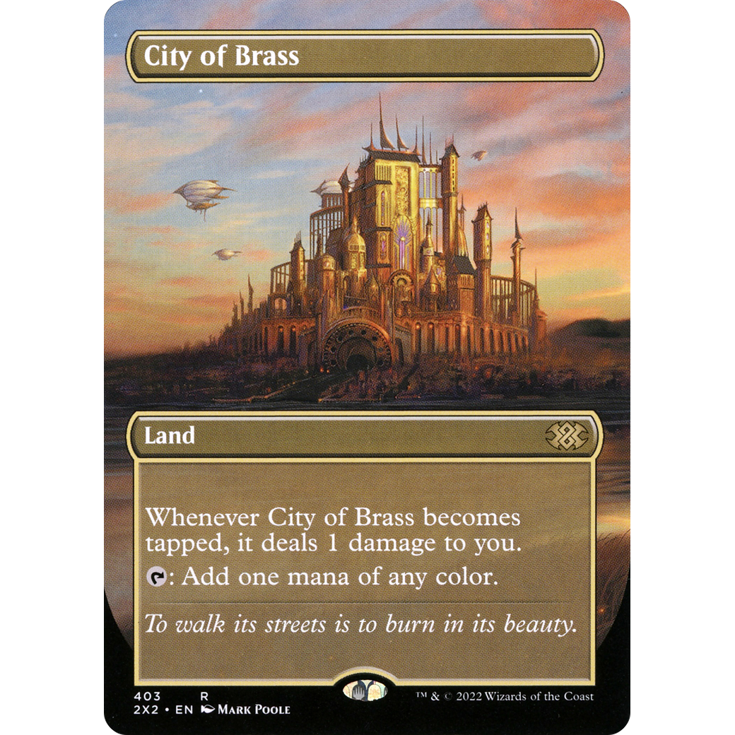 City of Brass (Borderless) (2X2-403) - Double Masters 2022 (Borderless)