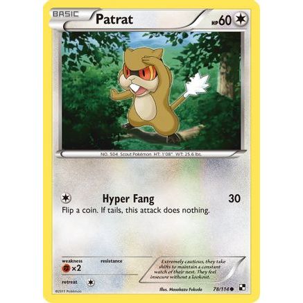 Patrat (78) 78/114 - Black and White Reverse Holofoil