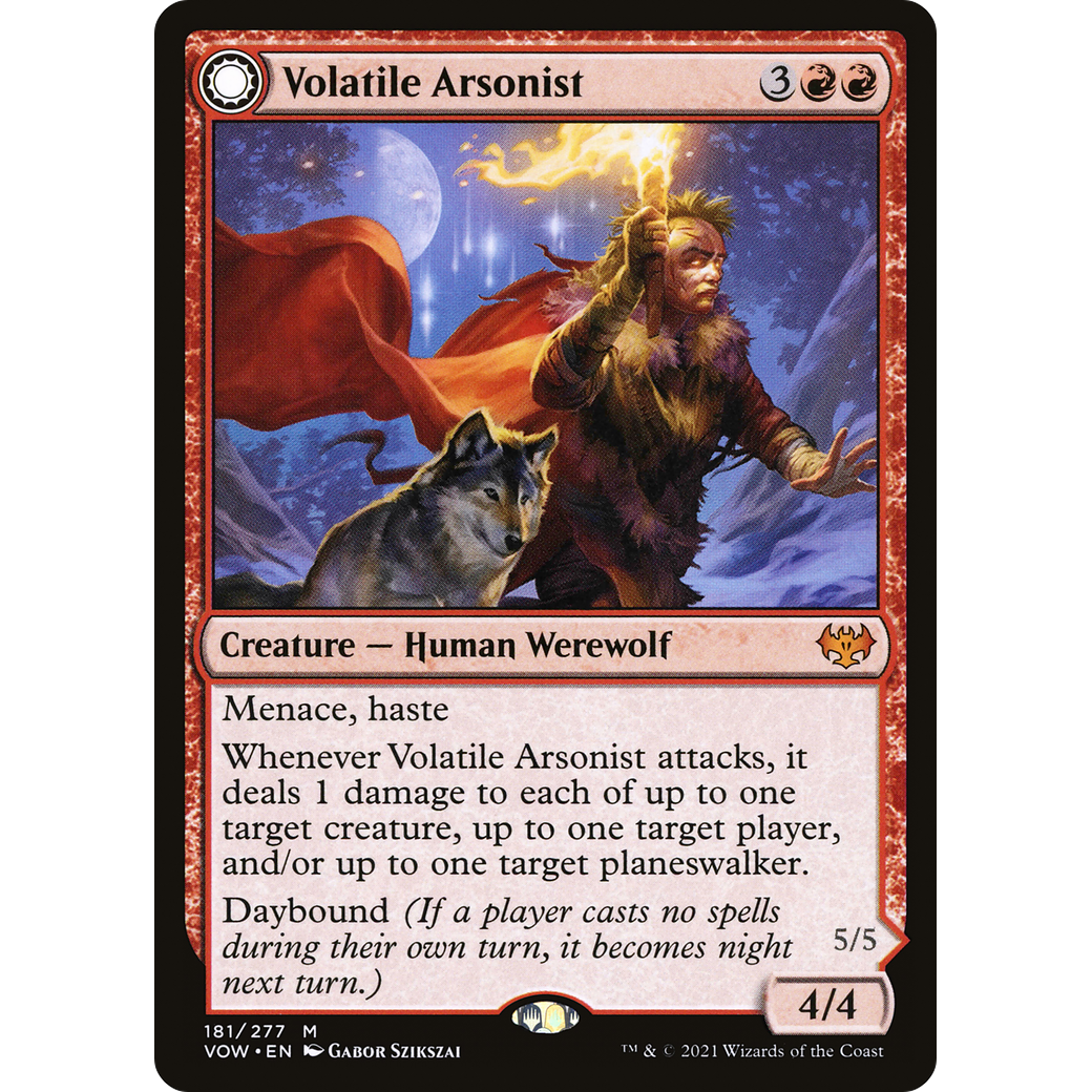Volatile Arsonist (VOW-181) - Innistrad: Crimson Vow: (Double Faced Transform)