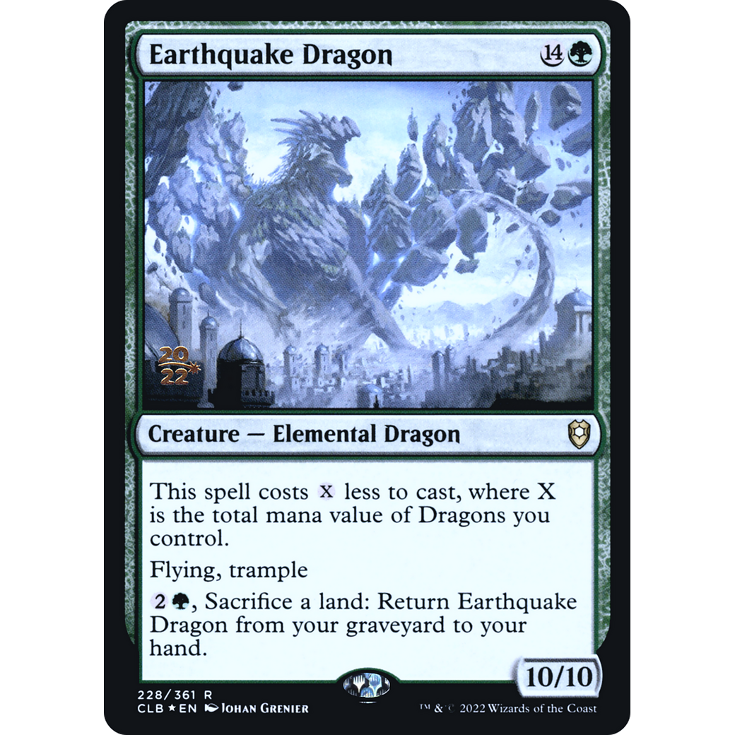 Earthquake Dragon (PRE-228S) - Battle for Baldur's Gate Promos Foil