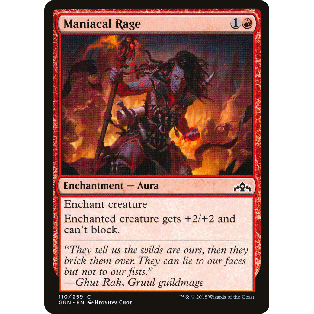 Maniacal Rage (GRN-110) - Guilds of Ravnica