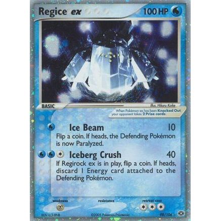 Regice ex 98/106 - Emerald Holofoil