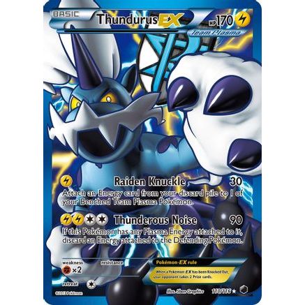 Thundurus EX (Team Plasma) (110 Full Art) 110/116 - Plasma Freeze Holofoil