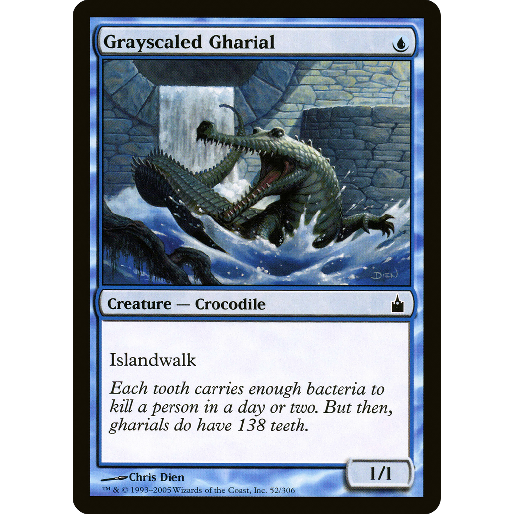 Grayscaled Gharial (RAV-052) - Ravnica: City of Guilds Foil