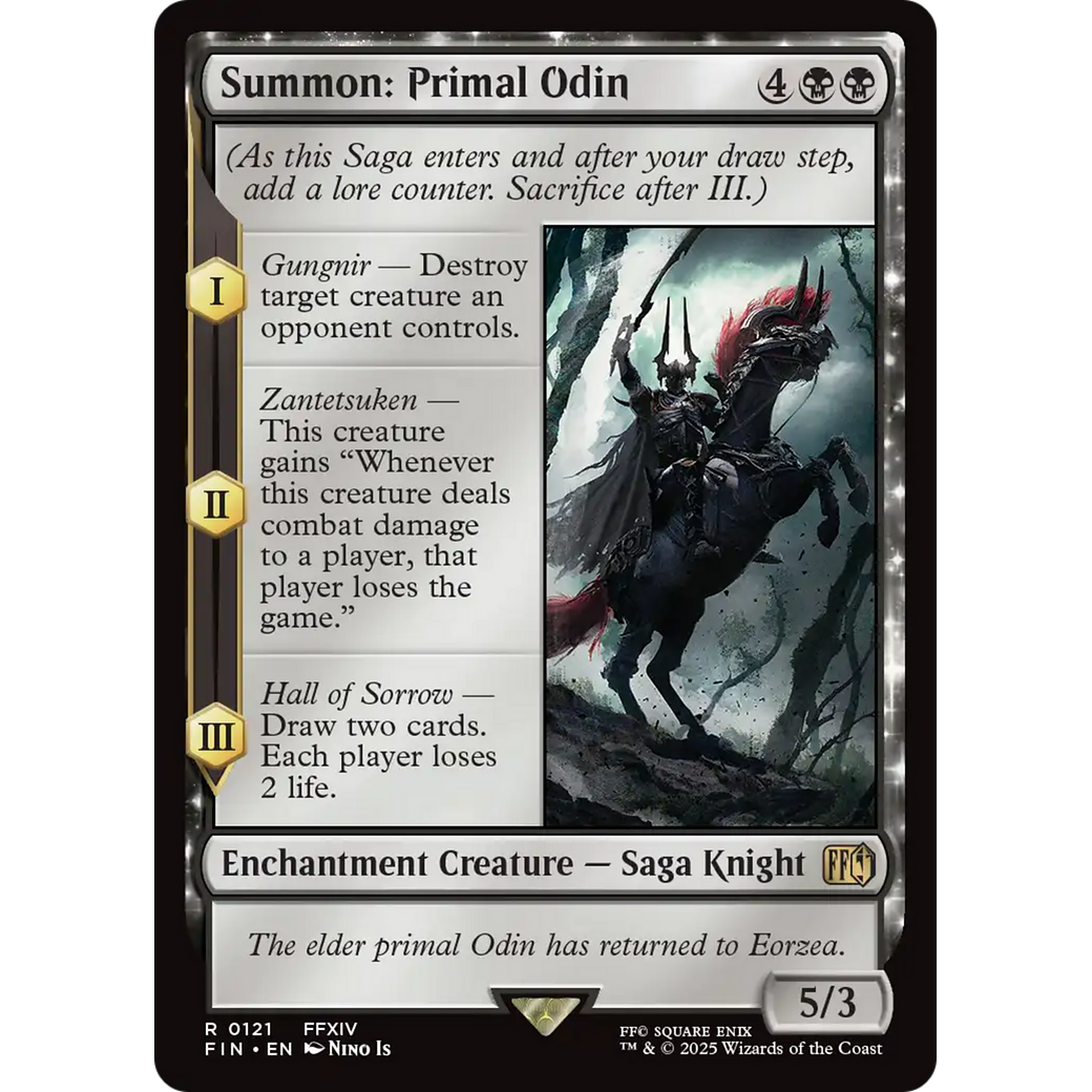 Summon: Primal Odin (FIN-121) - FINAL FANTASY: (enchantment)
