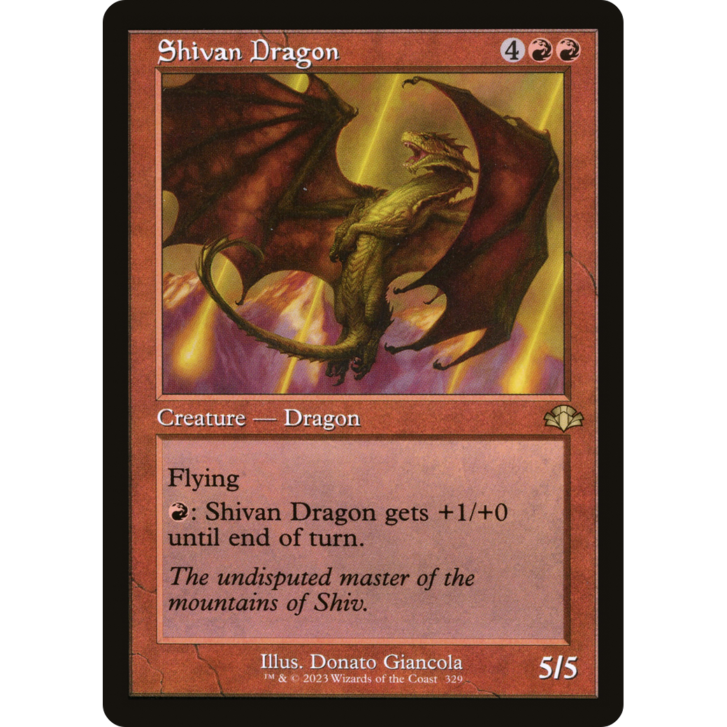 Shivan Dragon (Retro Frame) (DMR-329) - Dominaria Remastered