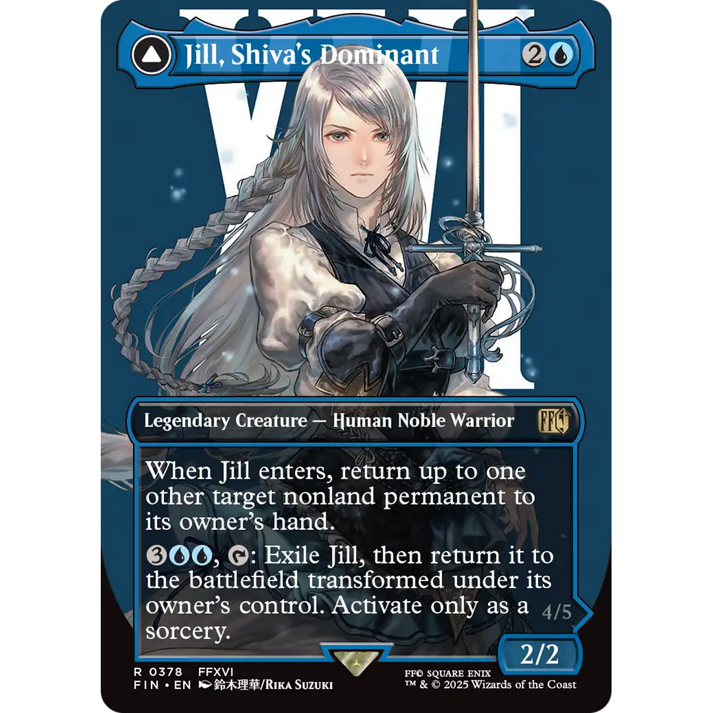 Jill, Shiva's Dominant (Borderless) (FIN-378) - FINAL FANTASY: (enchantment) (Borderless)
