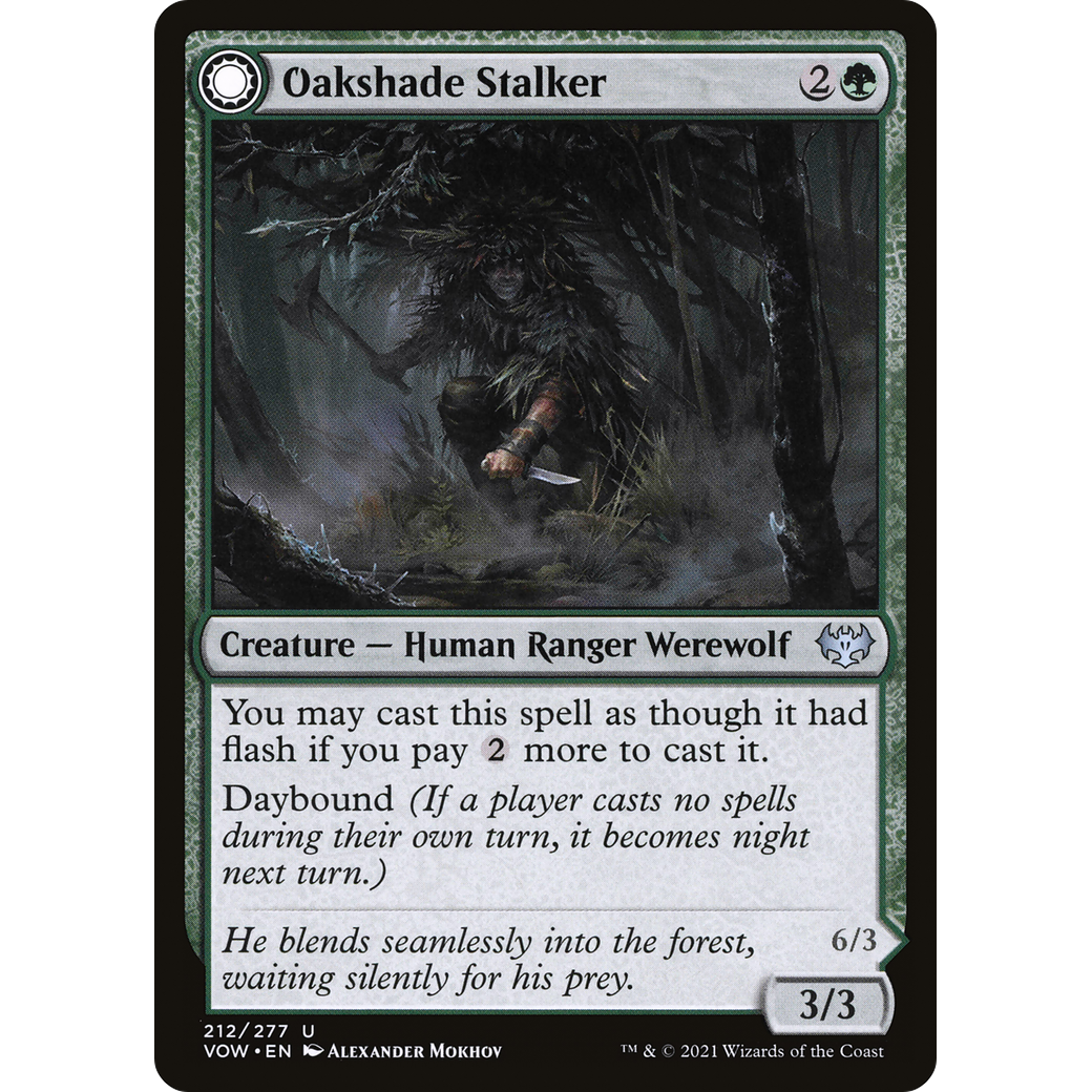 Oakshade Stalker (VOW-212) - Innistrad: Crimson Vow: (Double Faced Transform) Foil
