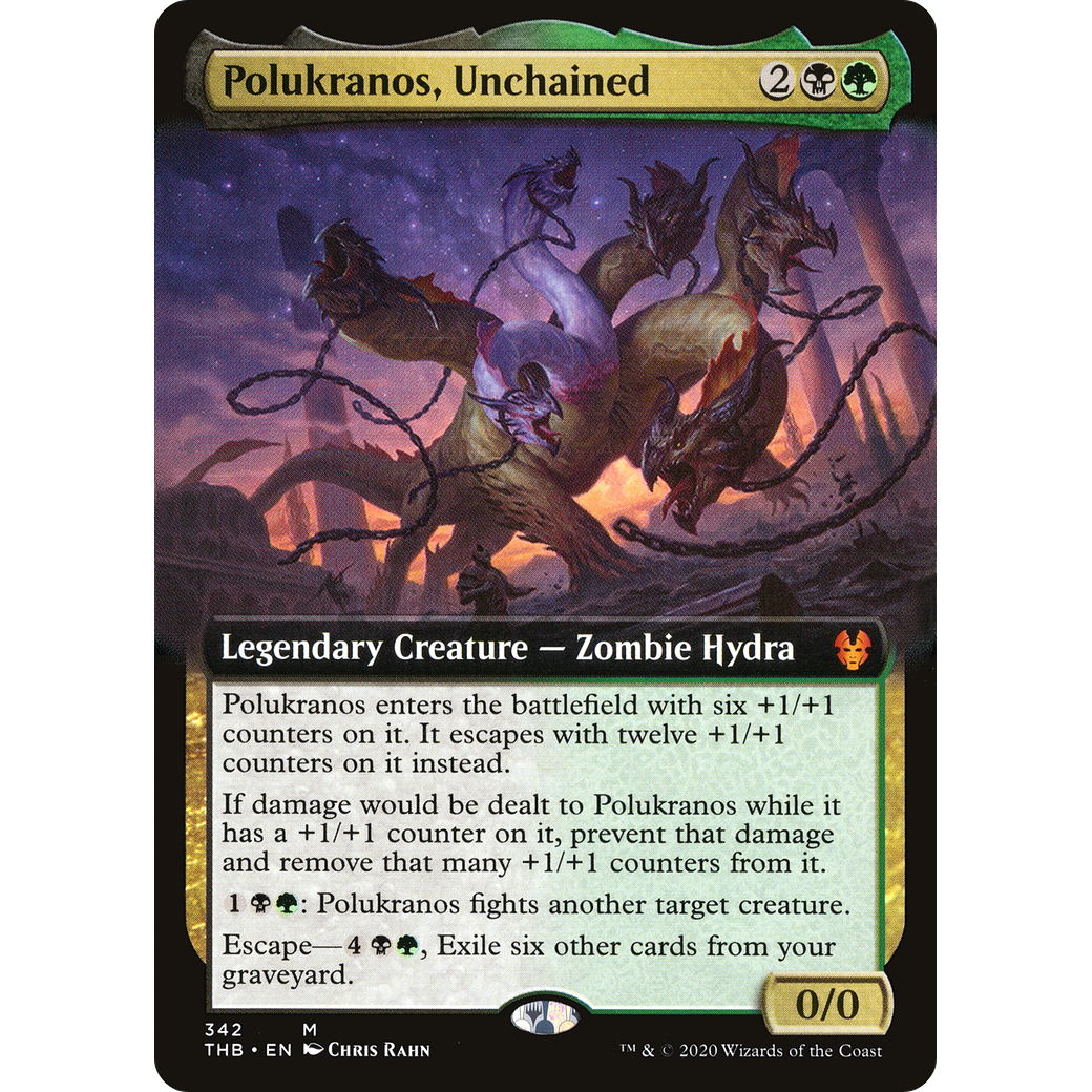 Polukranos, Unchained (Extended Art) (THB-342) - Theros Beyond Death: (Extended Art) Foil