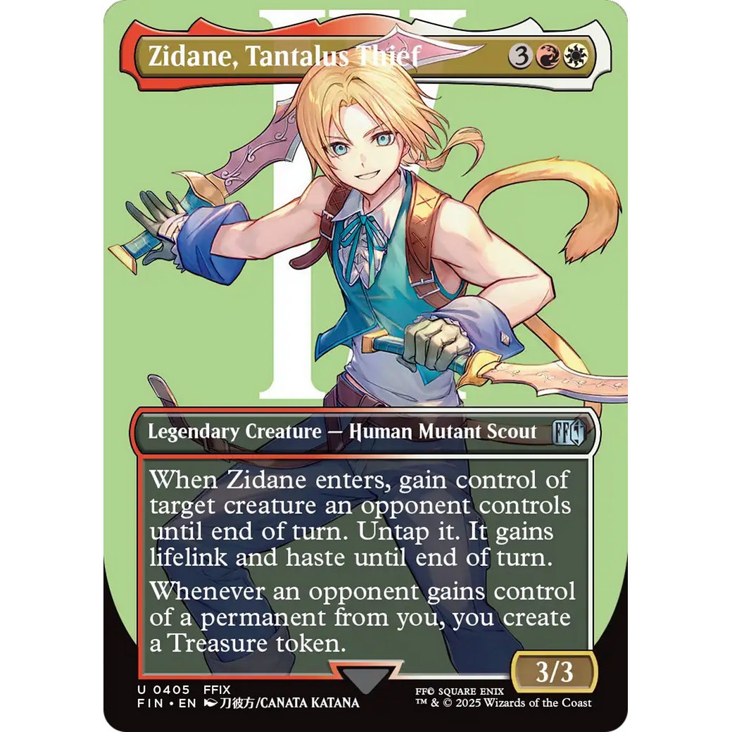 Zidane, Tantalus Thief (FIN-405) - FINAL FANTASY (Borderless) Foil