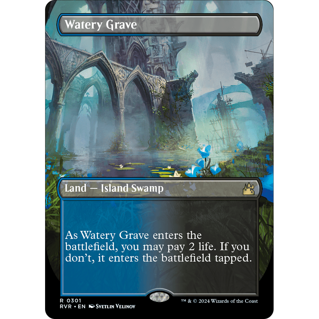 Watery Grave (RVR-301) - Ravnica Remastered (Borderless)