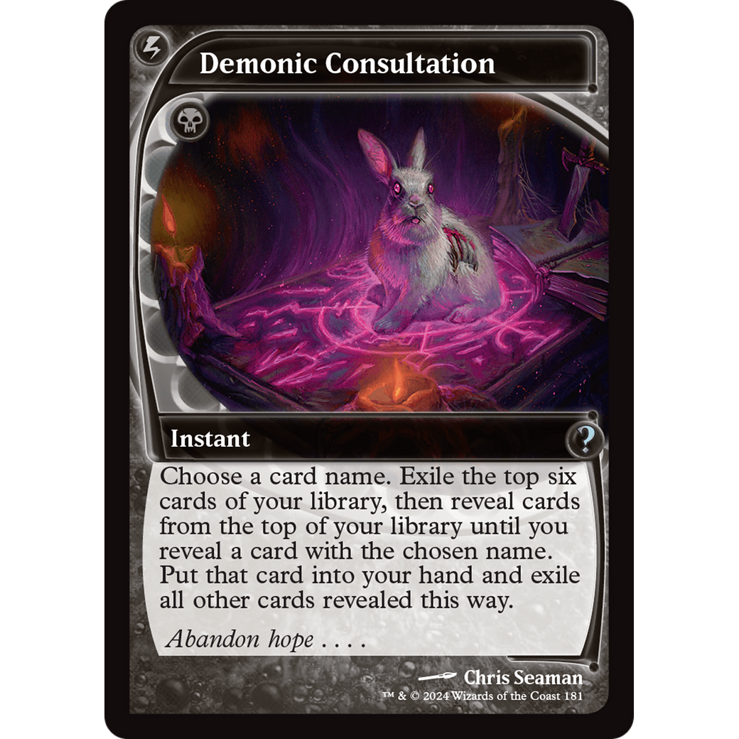 Demonic Consultation (Future Sight) (MB2-181) - Mystery Booster 2 Foil